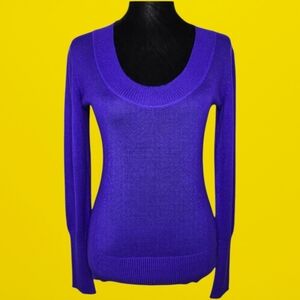 Vintage Attention Y2K Ribbed Knit Top Size XS Purple Indie Festival Office NWT